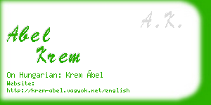abel krem business card